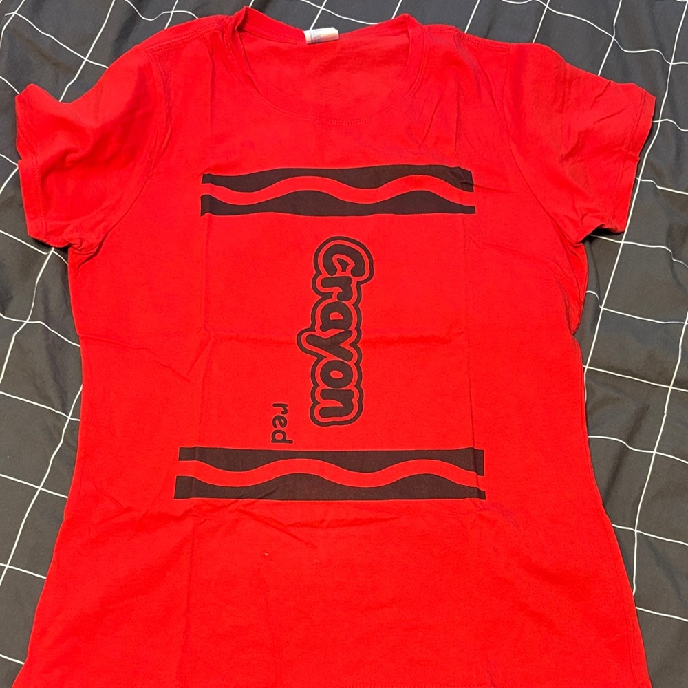 Red Crayon Graphic T-Shirt